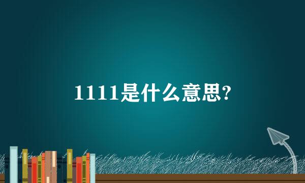 1111是什么意思?