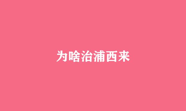 为啥治浦西来