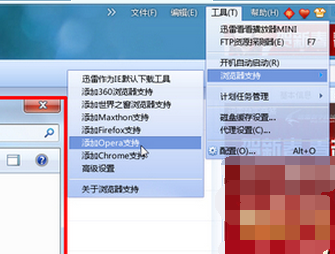 怎样让opera 支持迅雷