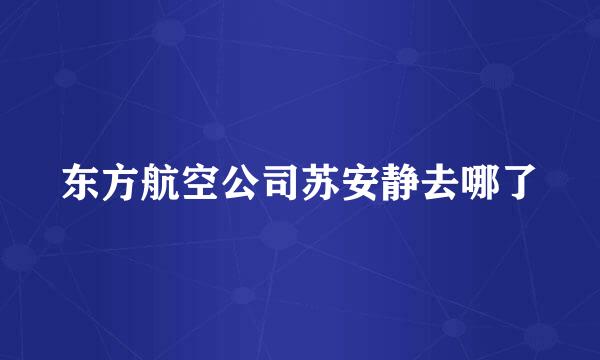 东方航空公司苏安静去哪了