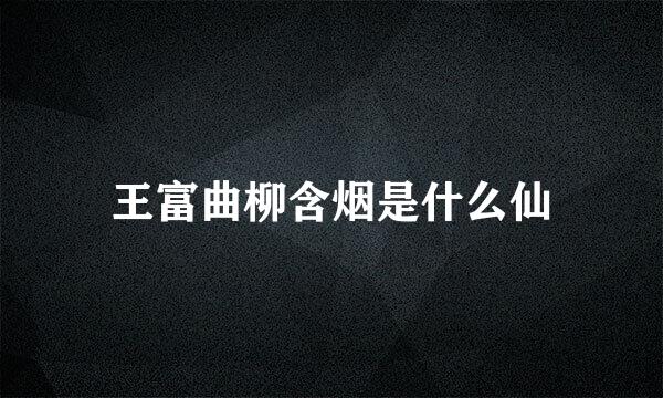 王富曲柳含烟是什么仙