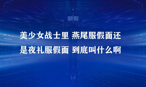 美少女战士里 燕尾服假面还是夜礼服假面 到底叫什么啊