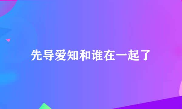 先导爱知和谁在一起了