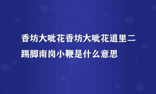 香坊大呲花香坊大呲花道里二踢脚南岗小鞭是什么意思