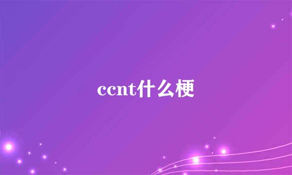 ccnt什么梗