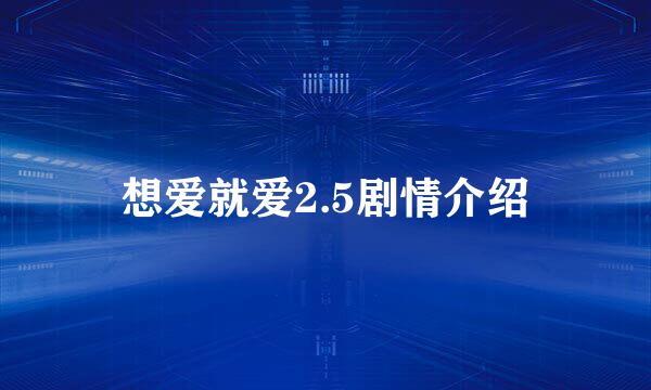 想爱就爱2.5剧情介绍