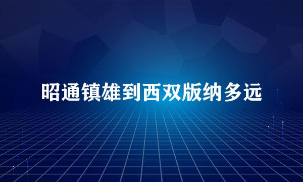 昭通镇雄到西双版纳多远