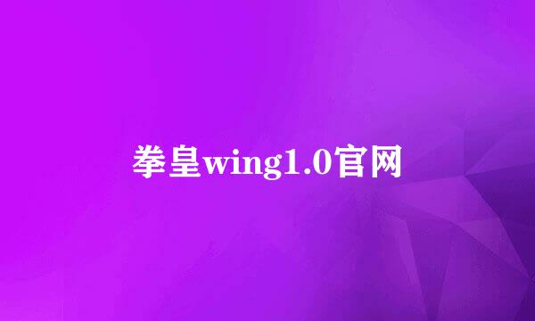 拳皇wing1.0官网