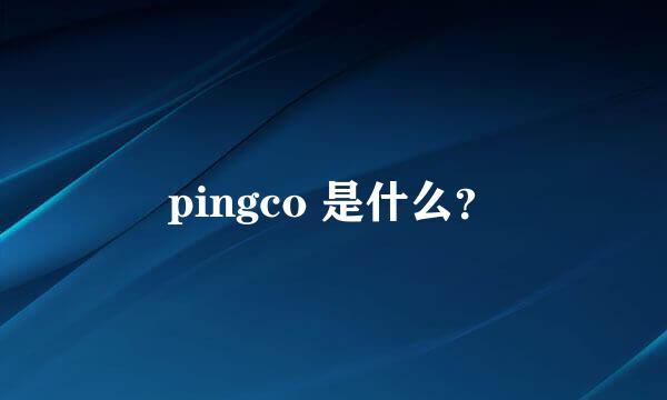 pingco 是什么？