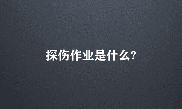 探伤作业是什么?