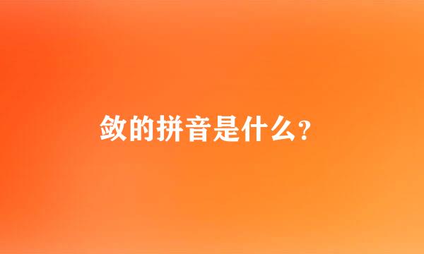 敛的拼音是什么？