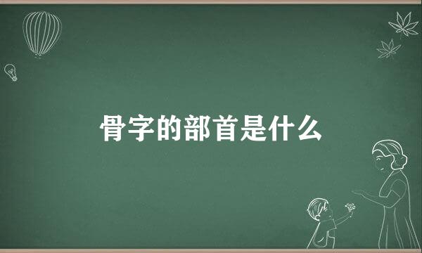 骨字的部首是什么