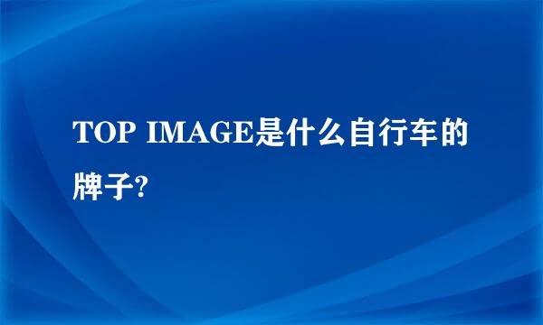 TOP IMAGE是什么自行车的牌子?