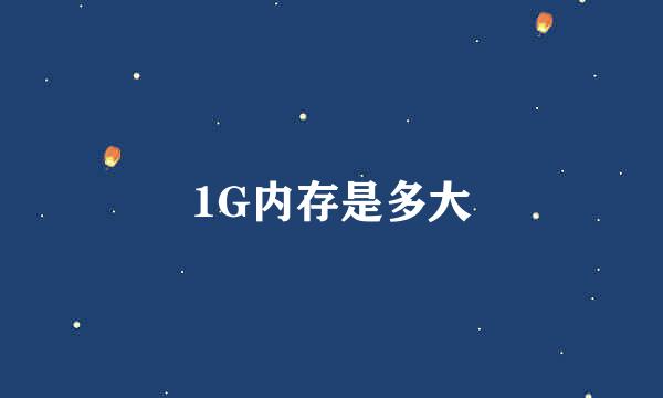 1G内存是多大