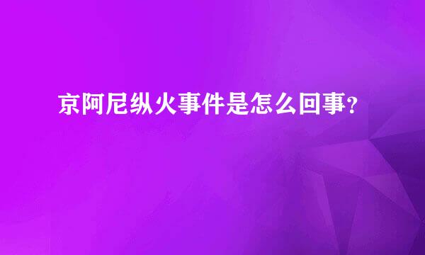 京阿尼纵火事件是怎么回事？