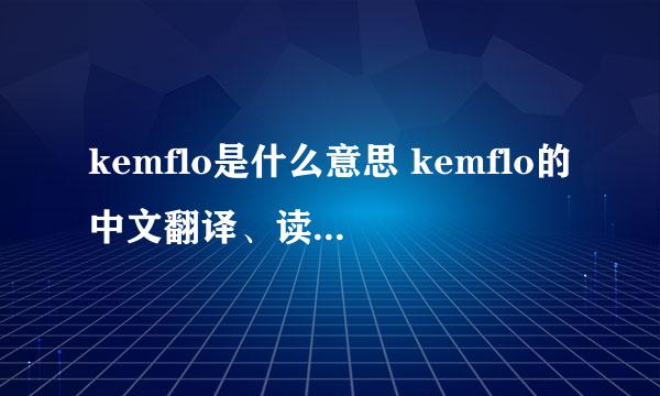 kemflo是什么意思 kemflo的中文翻译、读音、例句？