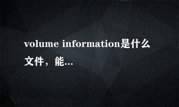 volume information是什么文件，能删除吗？