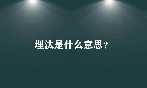 埋汰是什么意思？