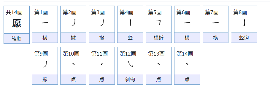 愿字拼音