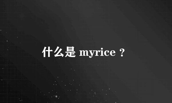 什么是 myrice ？