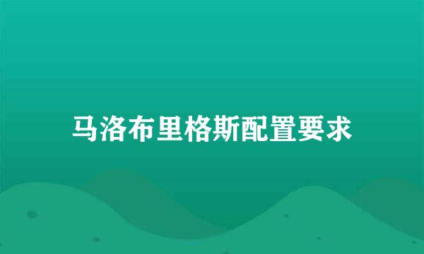 马洛布里格斯配置要求