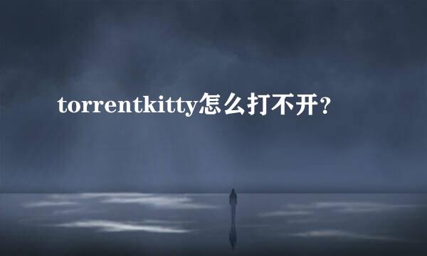 torrentkitty怎么打不开？