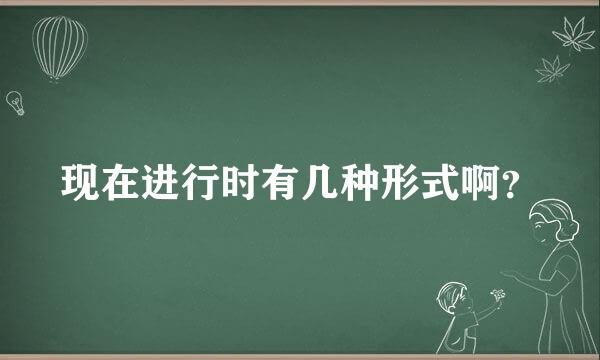 现在进行时有几种形式啊？