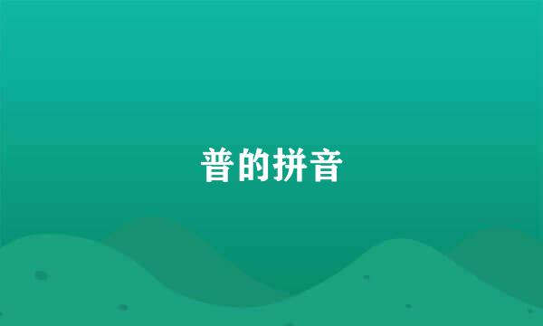 普的拼音