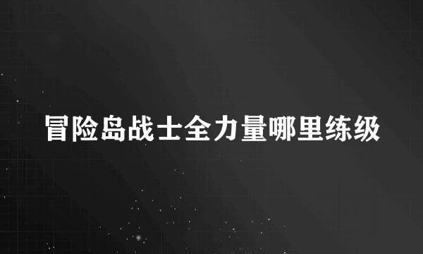 冒险岛战士全力量哪里练级