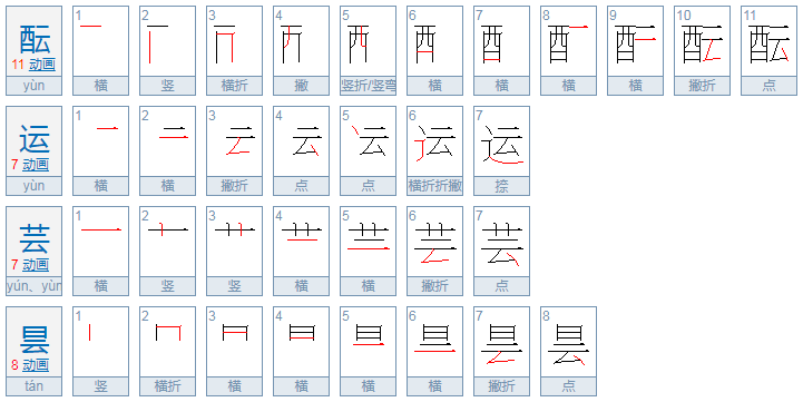 云加偏旁可以组成什么新字?