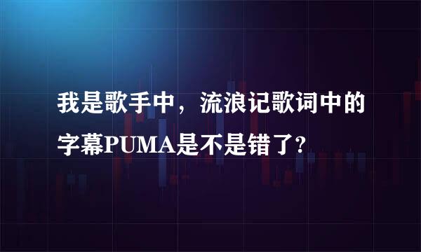 我是歌手中，流浪记歌词中的字幕PUMA是不是错了?