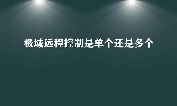 极域远程控制是单个还是多个