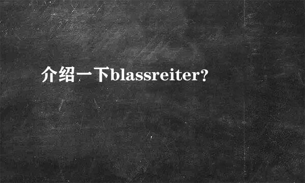 介绍一下blassreiter？