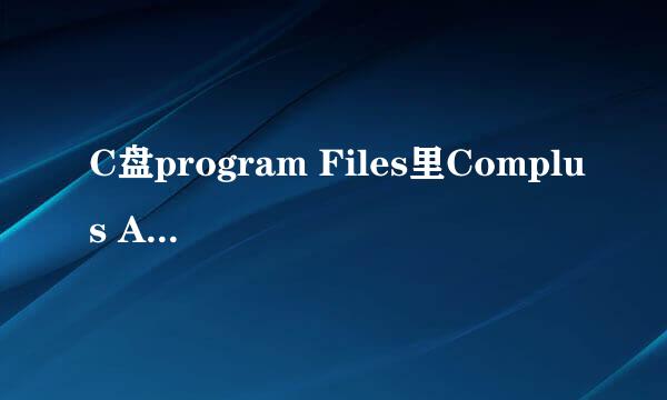 C盘program Files里Complus Applications是什么？可以删除吗？