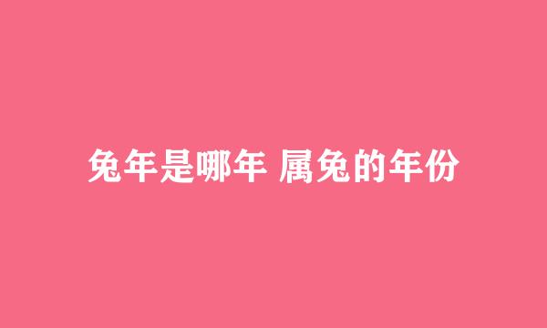 兔年是哪年 属兔的年份