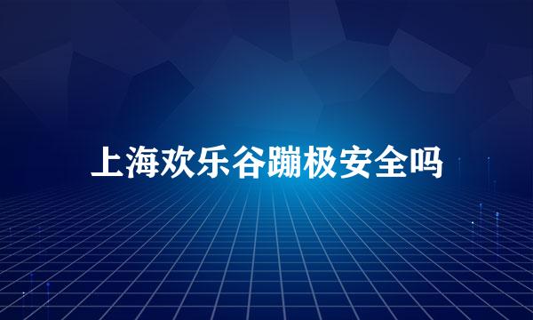 上海欢乐谷蹦极安全吗