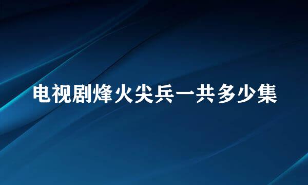 电视剧烽火尖兵一共多少集