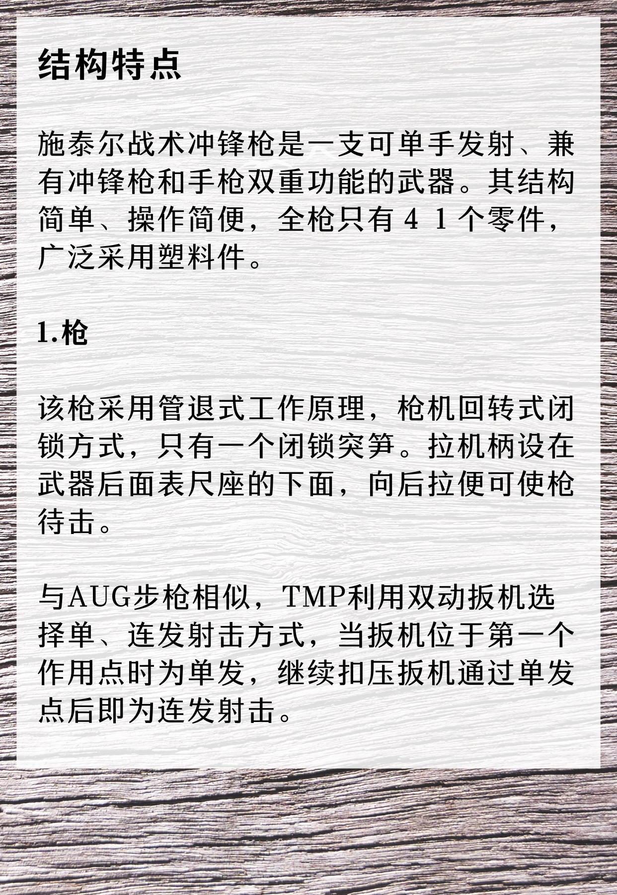 施泰尔战术冲锋手枪(TMP)