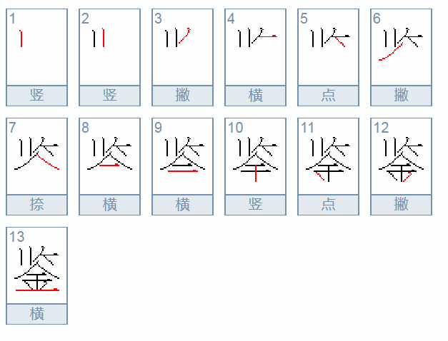 鉴字的部首是什么