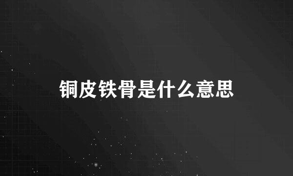 铜皮铁骨是什么意思