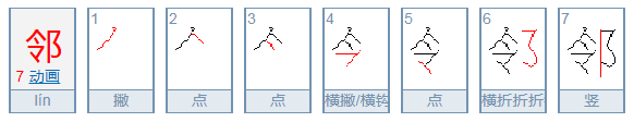 邻的拼音是什么