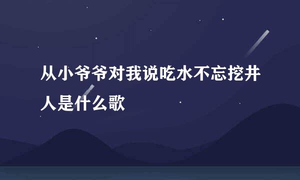 从小爷爷对我说吃水不忘挖井人是什么歌