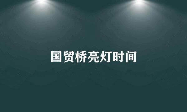 国贸桥亮灯时间