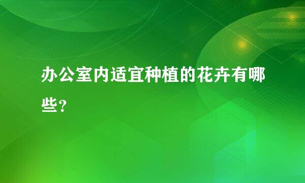 办公室内适宜种植的花卉有哪些？