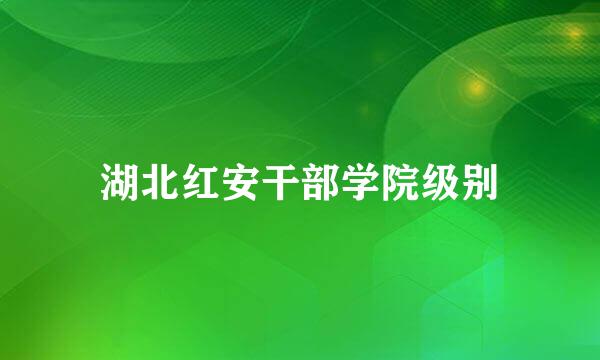 湖北红安干部学院级别