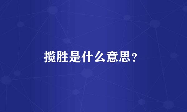 揽胜是什么意思？