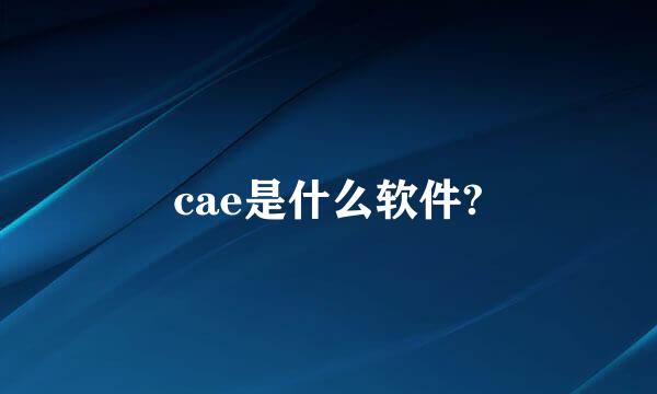 cae是什么软件?