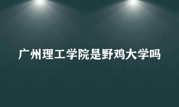 广州理工学院是野鸡大学吗