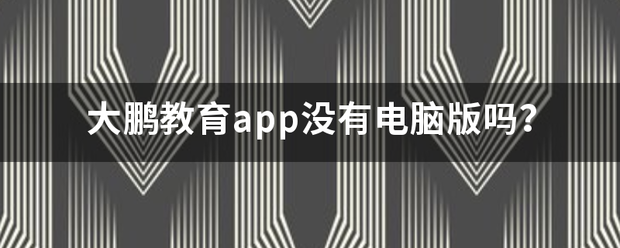 大鹏教育ap来自p没有电脑版吗？低选长尽娘吗