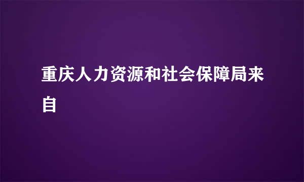 重庆人力资源和社会保障局来自